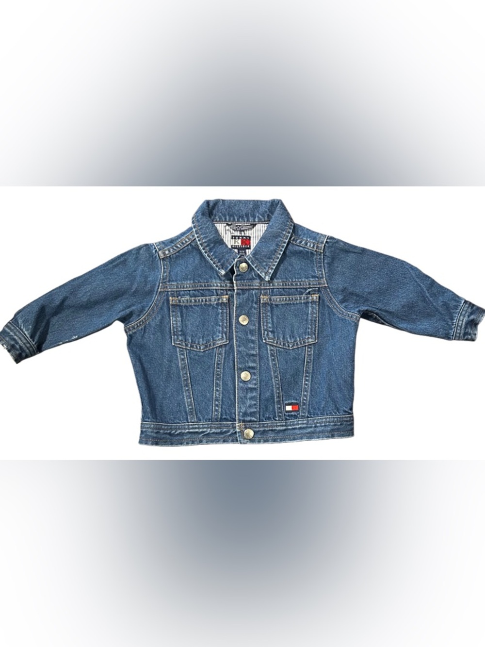 VTG Tommy Hilfiger Baby Denim Jacket | Big Flag Logo Back 12-18M Like New